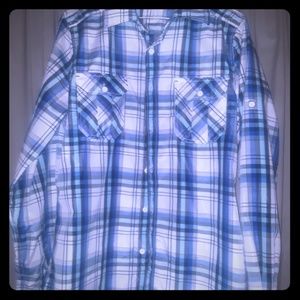 Xl boys long sleeve button down shirt